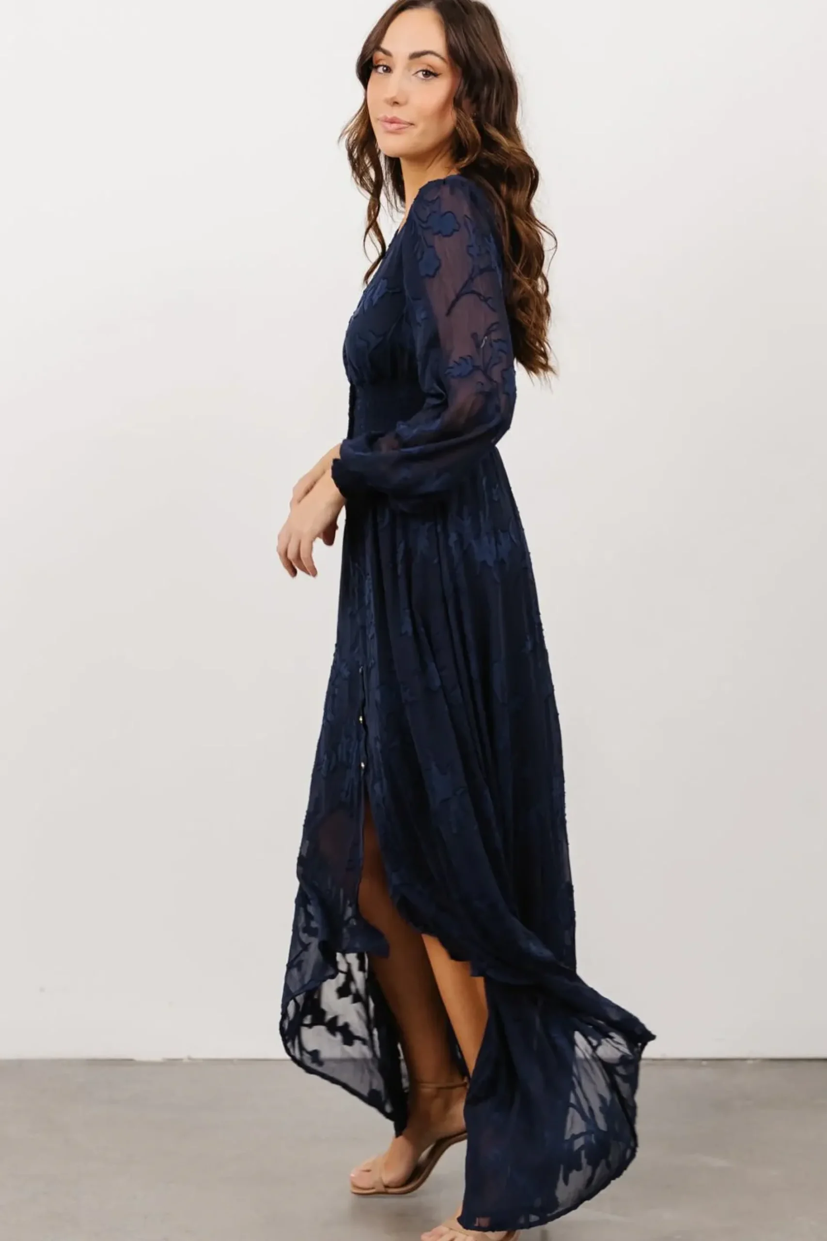 Baltic Born COMING SOON|Mayfair High Low Maxi Dress | Navy