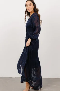 Baltic Born COMING SOON|Mayfair High Low Maxi Dress | Navy