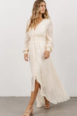 Baltic Born COMING SOON|Mayfair High Low Maxi Dress | Vintage Cream
