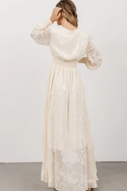 Baltic Born COMING SOON|Mayfair High Low Maxi Dress | Vintage Cream