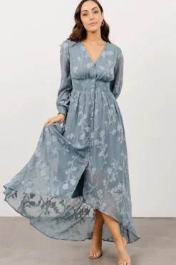 Baltic Born COMING SOON|Mayfair High Low Maxi Dress | Dusty Blue