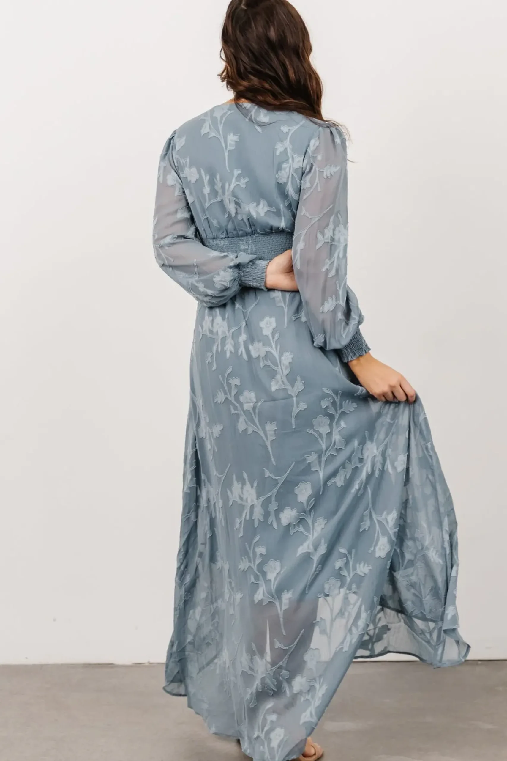 Baltic Born COMING SOON|Mayfair High Low Maxi Dress | Dusty Blue