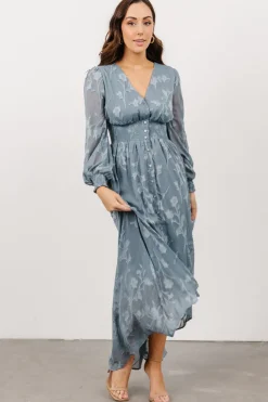 Baltic Born COMING SOON|Mayfair High Low Maxi Dress | Dusty Blue