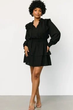 Baltic Born short dresses|EXTENDED SIZING|Maylee Tiered Short Dress | Black