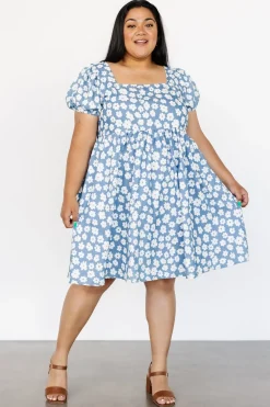 Baltic Born short dresses|EXTENDED SIZING|McKell Mini Dress | Chambray Floral