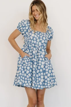 Baltic Born short dresses|EXTENDED SIZING|McKell Mini Dress | Chambray Floral