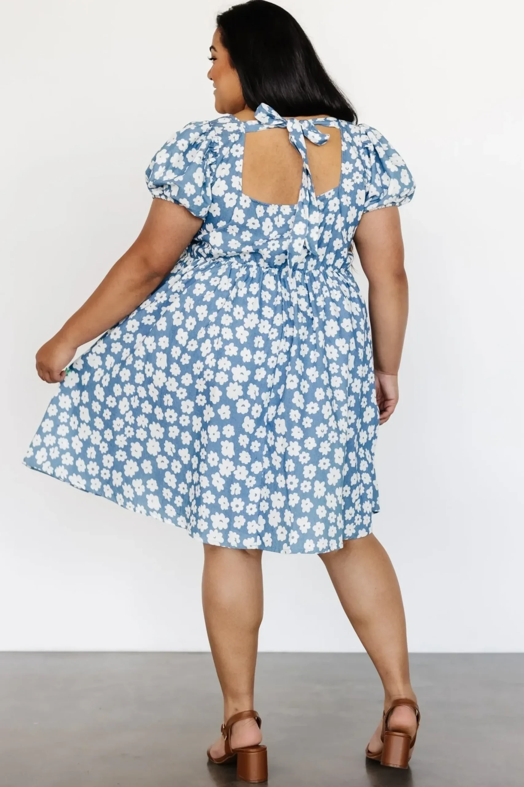 Baltic Born short dresses|EXTENDED SIZING|McKell Mini Dress | Chambray Floral