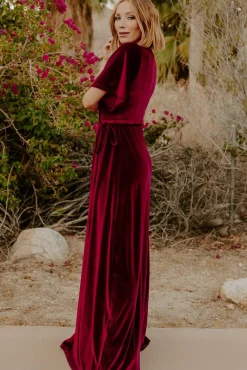 Baltic Born maxi dresses|WEDDING SUITE|Meghan Velvet Wrap Maxi Dress | Mulberry