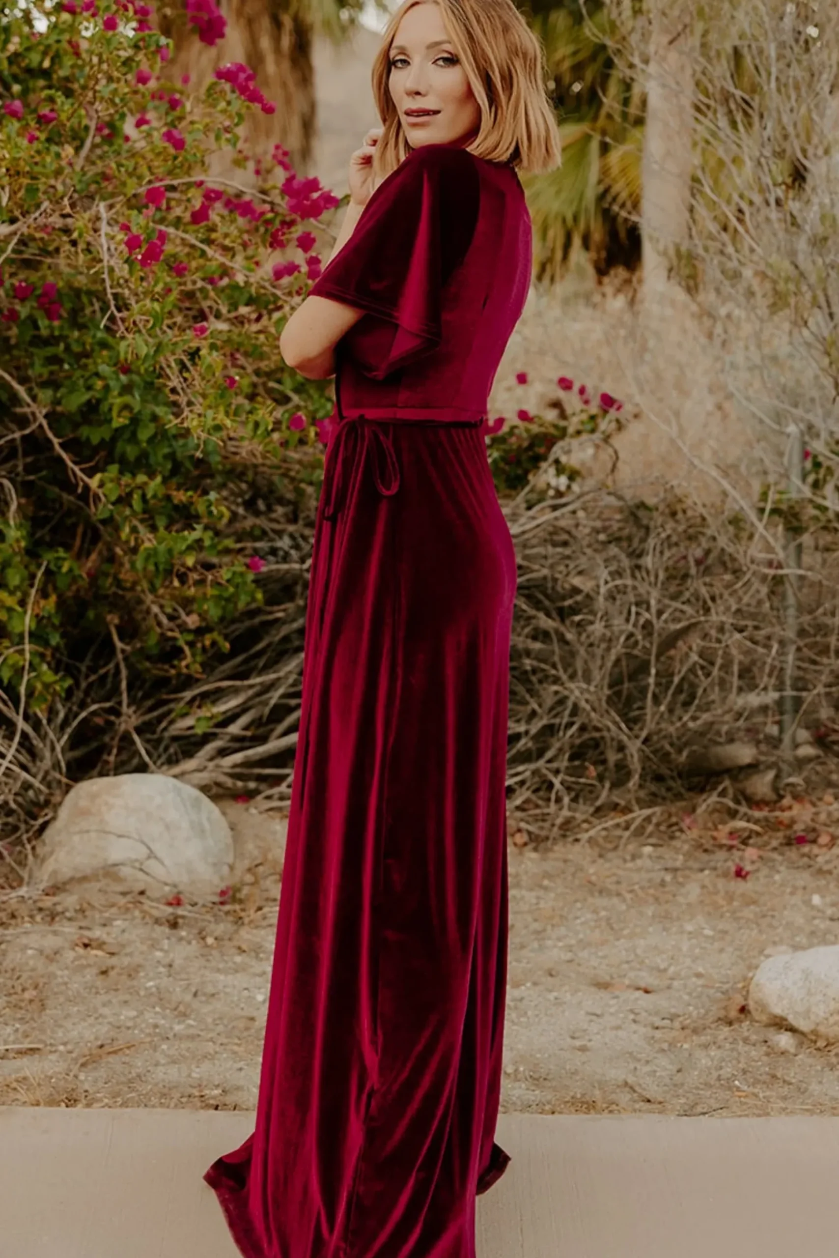 Baltic Born maxi dresses|WEDDING SUITE|Meghan Velvet Wrap Maxi Dress | Mulberry