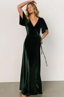 Baltic Born maxi dresses|WEDDING SUITE|Meghan Velvet Wrap Maxi Dress | Jade