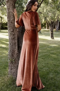 Baltic Born maxi dresses|WEDDING SUITE|Meghan Velvet Wrap Maxi Dress | Spice