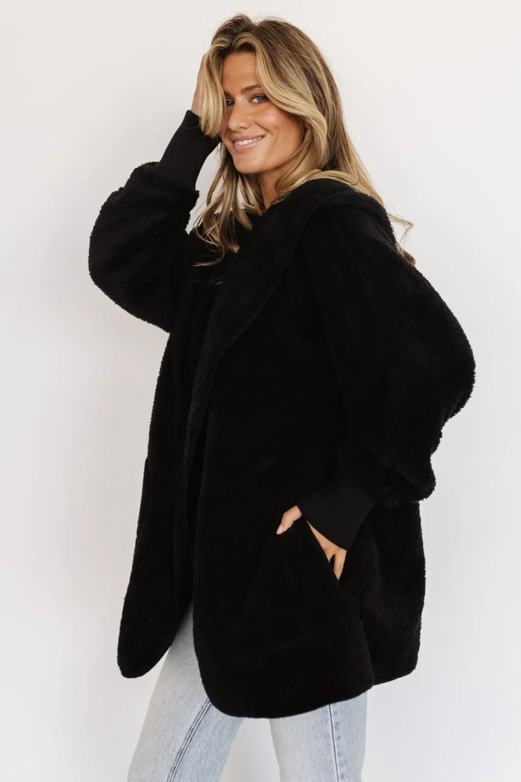 Baltic Born outerwear|Melrose Teddy Jacket | Black