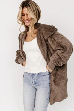 Baltic Born outerwear|Melrose Teddy Jacket | Brown