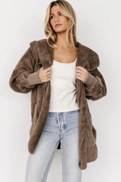 Baltic Born outerwear|Melrose Teddy Jacket | Brown