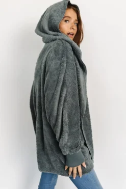 Baltic Born outerwear|Melrose Teddy Jacket | Dusty Blue
