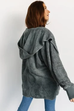 Baltic Born outerwear|Melrose Teddy Jacket | Dusty Blue