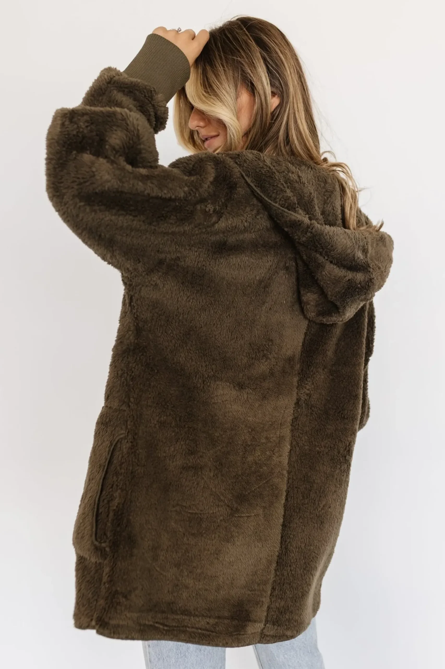 Baltic Born outerwear|Melrose Teddy Jacket | Olive