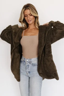 Baltic Born outerwear|Melrose Teddy Jacket | Olive