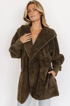 Baltic Born outerwear|Melrose Teddy Jacket | Olive