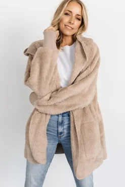 Baltic Born outerwear|Melrose Teddy Jacket | Taupe