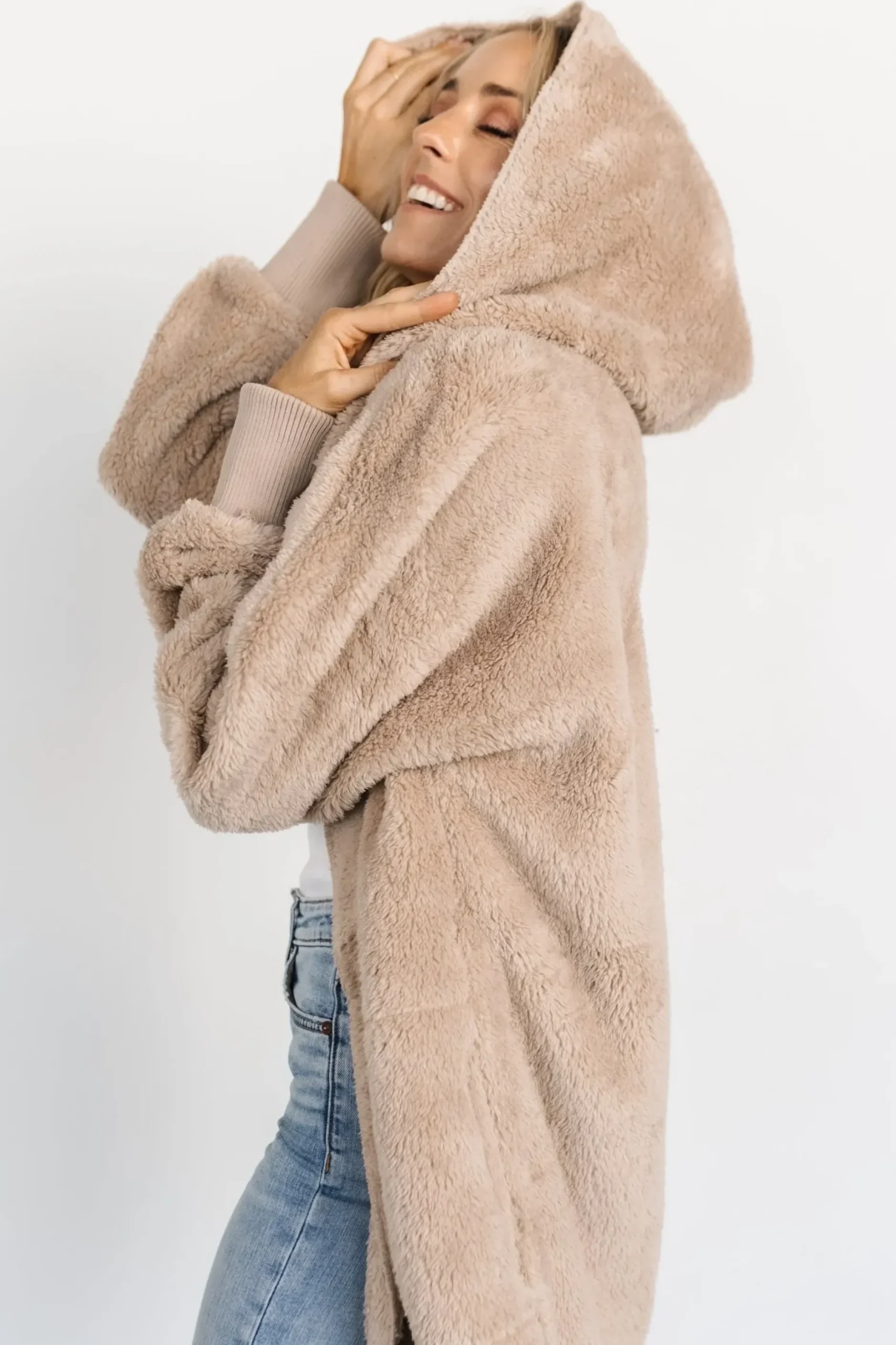 Baltic Born outerwear|Melrose Teddy Jacket | Taupe