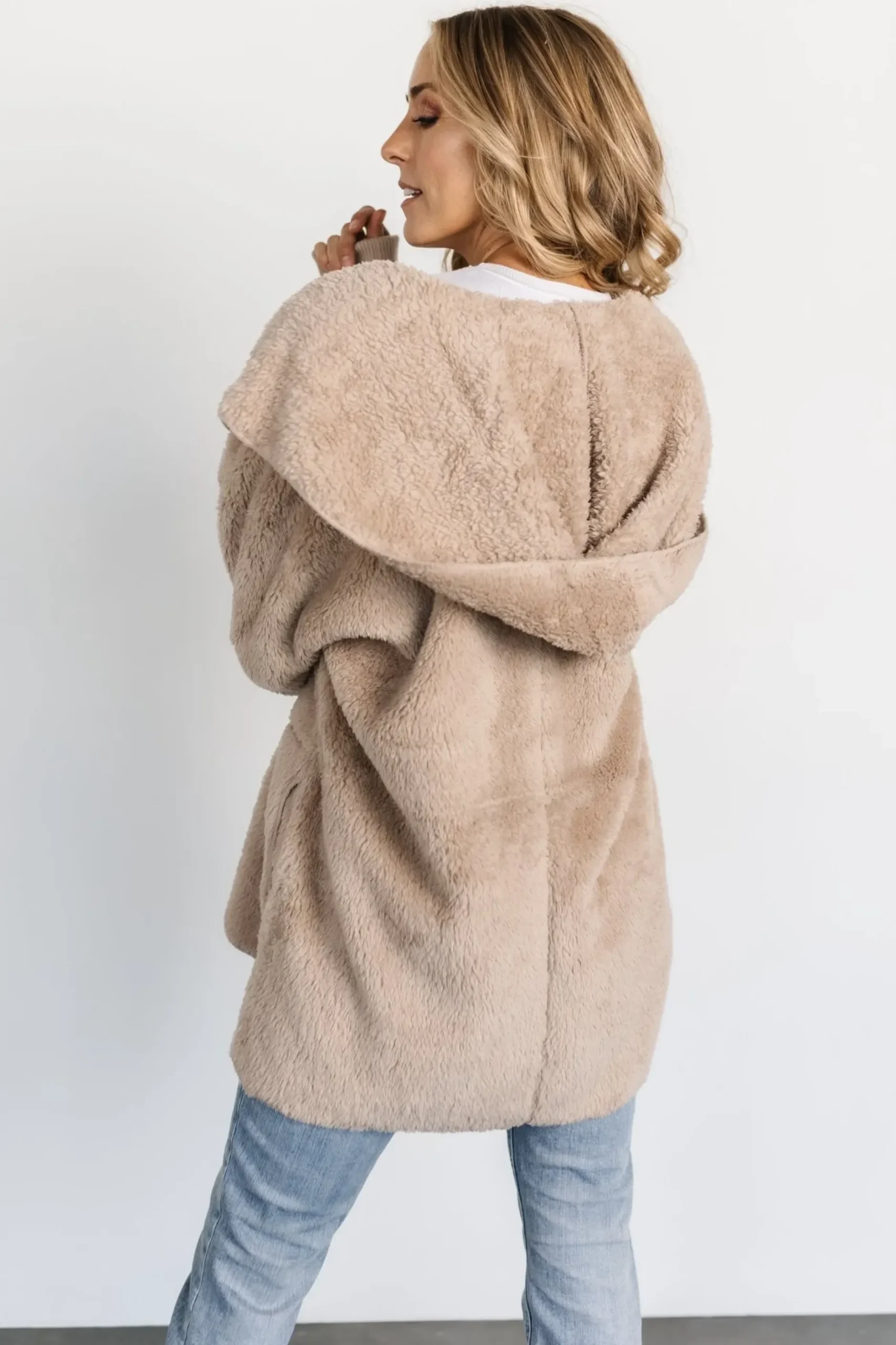 Baltic Born outerwear|Melrose Teddy Jacket | Taupe