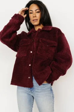 Baltic Born outerwear|Midtown Sherpa Jacket | Burgundy