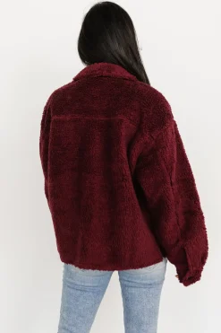 Baltic Born outerwear|Midtown Sherpa Jacket | Burgundy
