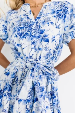Baltic Born short dresses|Mikki Mini Dress | White + Blue