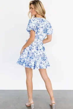 Baltic Born short dresses|Mikki Mini Dress | White + Blue