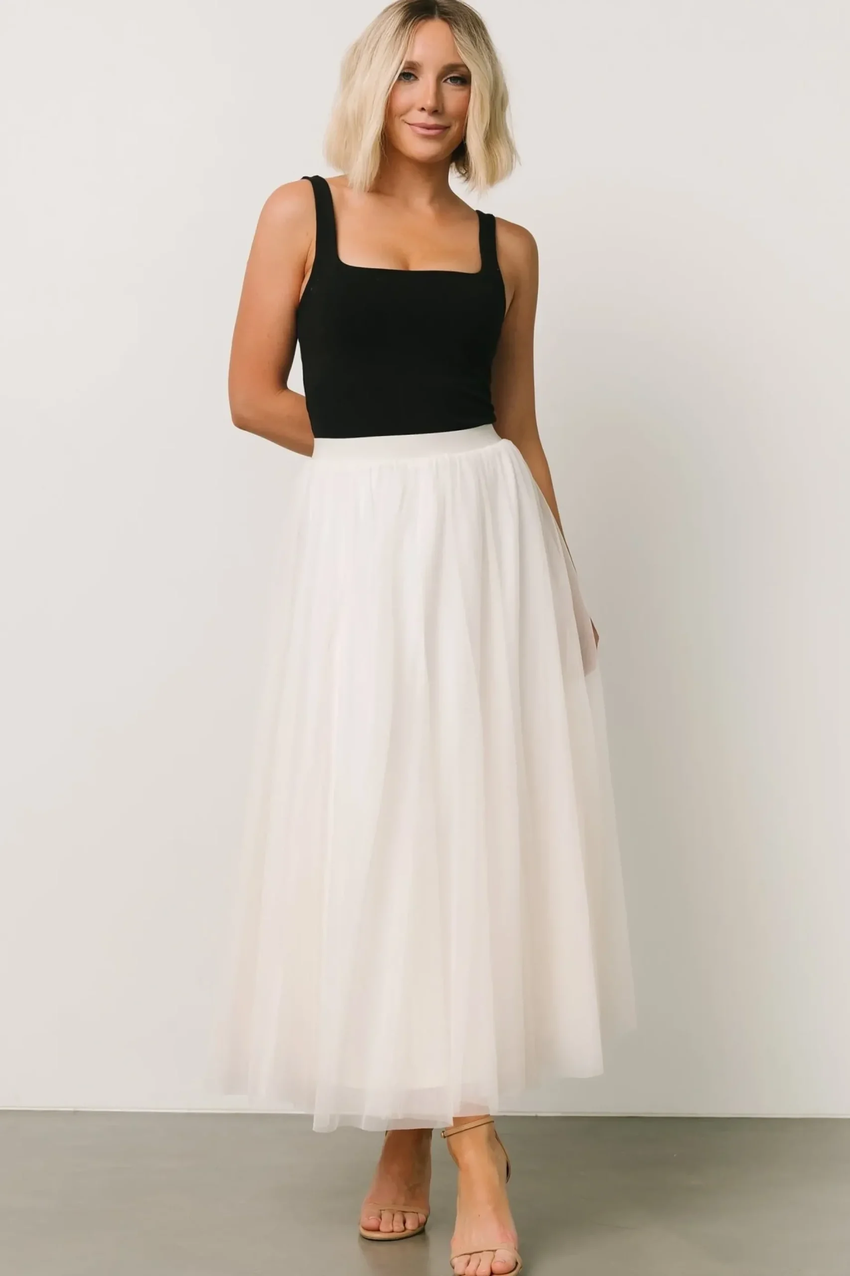 Baltic Born tulle styles|BOTTOMS|Mila Tulle Skirt | Cream