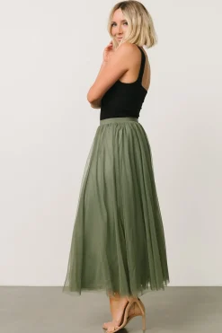 Baltic Born tulle styles|BOTTOMS|Mila Tulle Skirt | Dark Sage