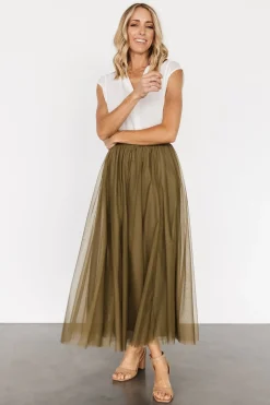 Baltic Born tulle styles|BOTTOMS|Mila Tulle Skirt | Olive