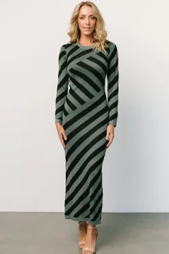 Baltic Born sweaters|Milan Sweater Dress | Green + Black