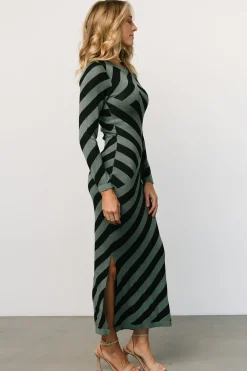 Baltic Born sweaters|Milan Sweater Dress | Green + Black