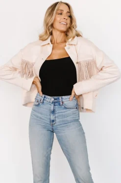 Baltic Born outerwear|Mills Fringe Jacket | Ivory