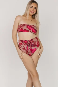 Baltic Born bikini|Milos High Waist Bikini Bottom | Red Print