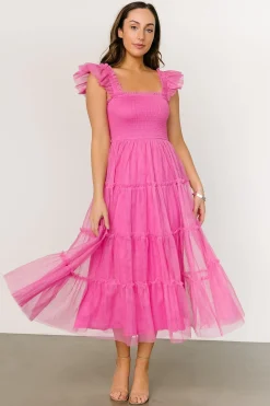 Baltic Born midi dresses|Mindi Tulle Midi Dress | Pink