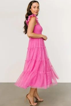 Baltic Born midi dresses|Mindi Tulle Midi Dress | Pink