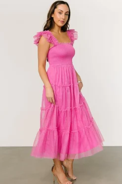 Baltic Born midi dresses|Mindi Tulle Midi Dress | Pink
