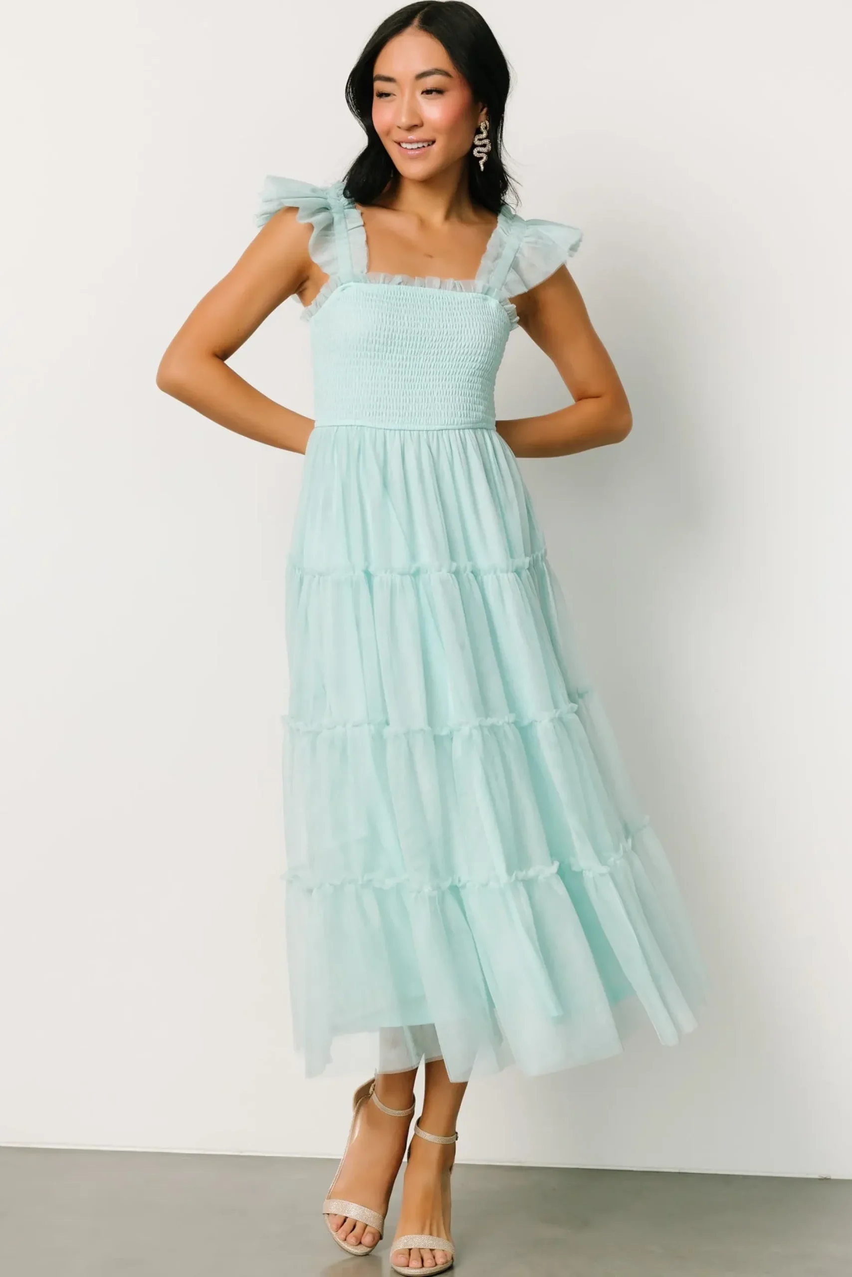 Baltic Born midi dresses|Mindi Tulle Midi Dress | Sea Blue