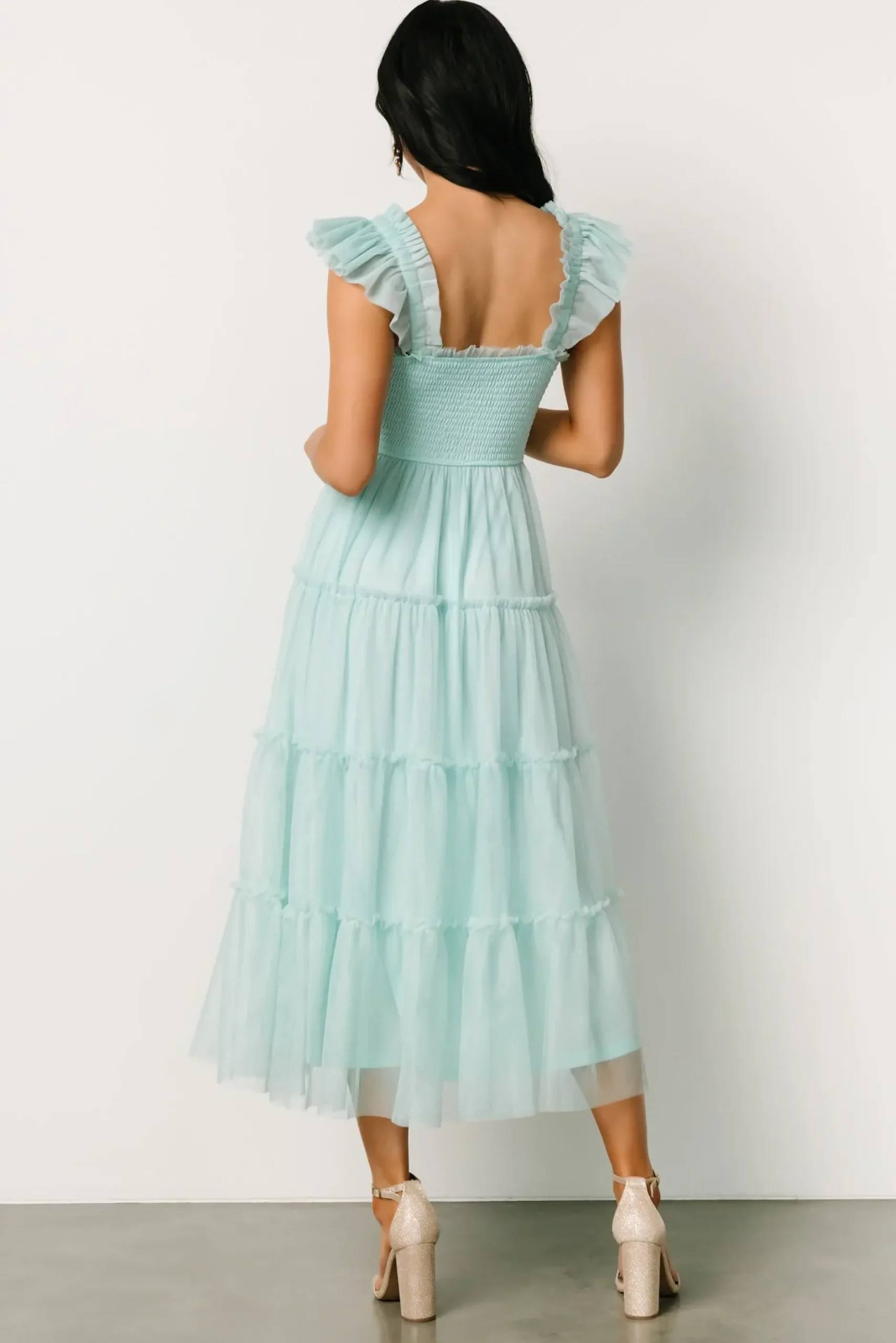 Baltic Born midi dresses|Mindi Tulle Midi Dress | Sea Blue