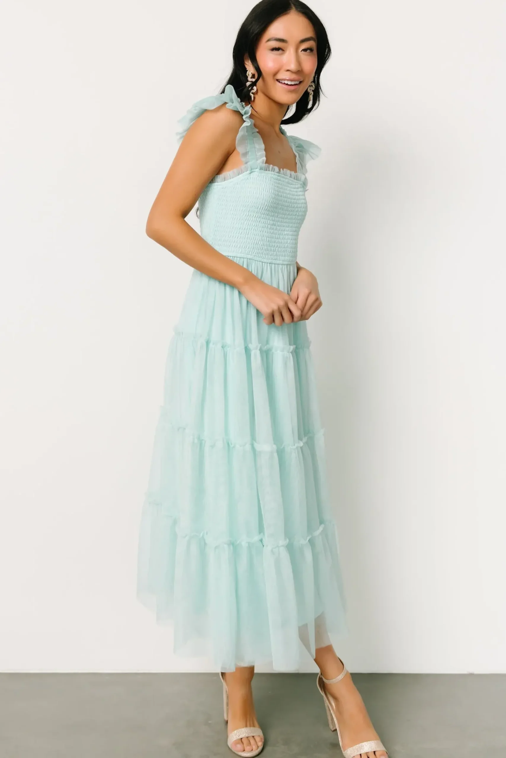 Baltic Born midi dresses|Mindi Tulle Midi Dress | Sea Blue