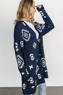 Baltic Born sweaters|cardigans|Missoula Oversized Cardigan | Navy + Ivory