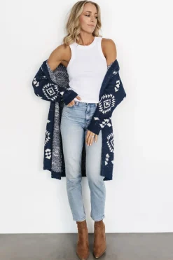 Baltic Born sweaters|cardigans|Missoula Oversized Cardigan | Navy + Ivory