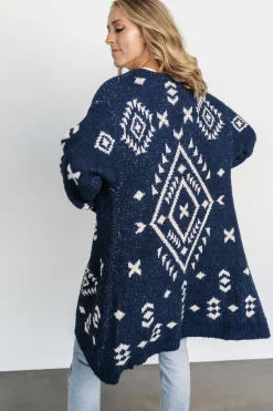 Baltic Born sweaters|cardigans|Missoula Oversized Cardigan | Navy + Ivory