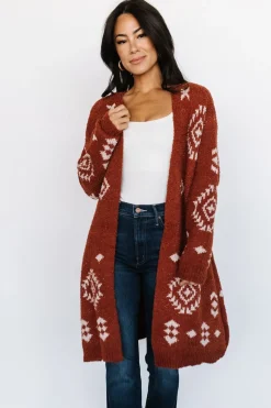 Baltic Born sweaters|cardigans|Missoula Oversized Cardigan | Rust + Beige
