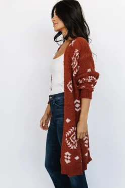 Baltic Born sweaters|cardigans|Missoula Oversized Cardigan | Rust + Beige