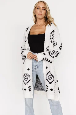 Baltic Born sweaters|cardigans|Missoula Oversized Cardigan | Off White + Black