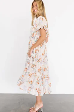 Baltic Born bump friendly|Molly Midi Dress | Cream Floral